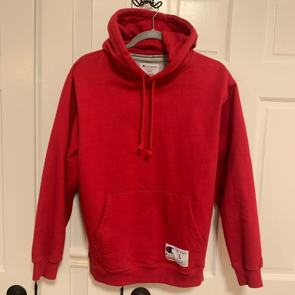 Supreme Champion Outline Hooded Sweatshirt - Red